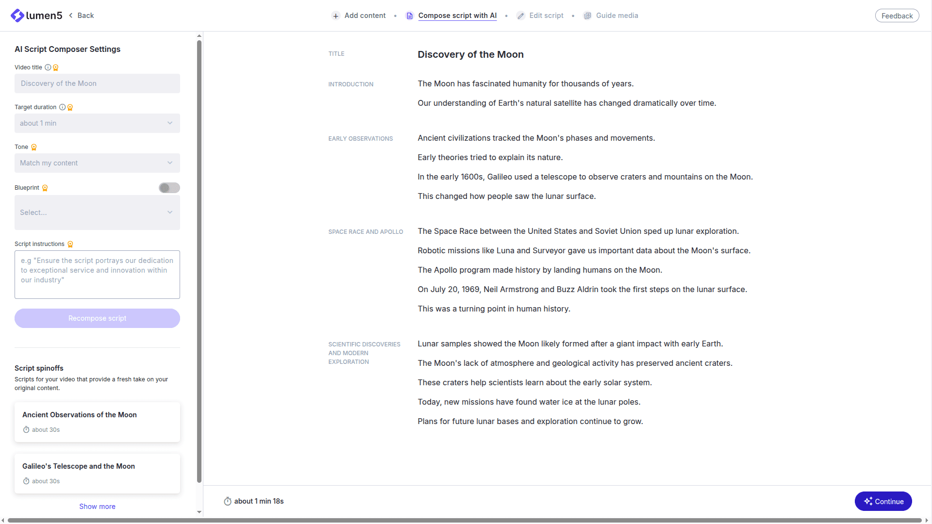 AI Script Generation
