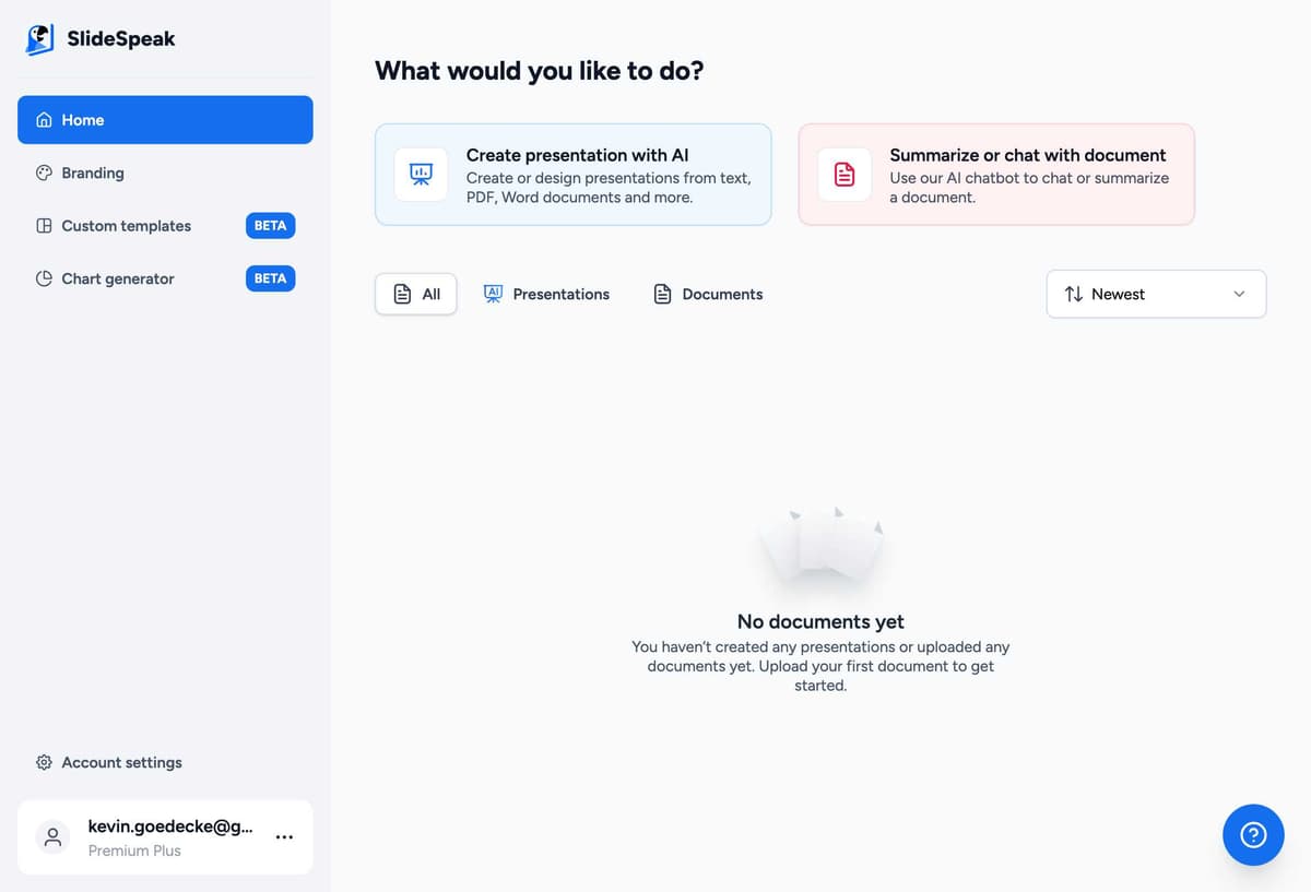 SlideSpeak Main Interface