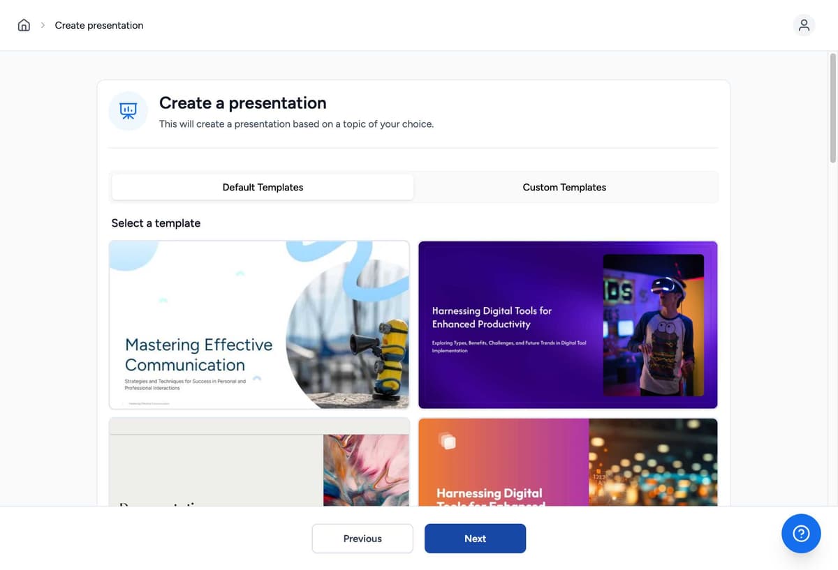 SlideSpeak Template Gallery