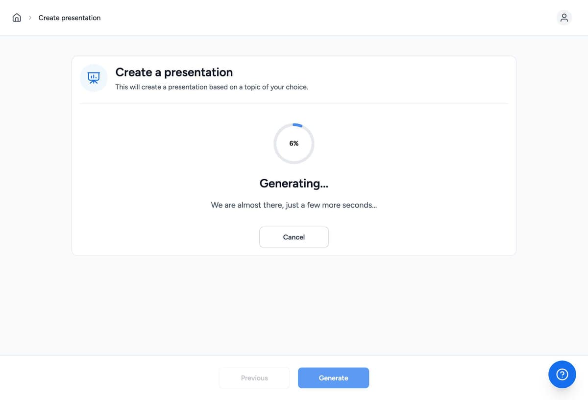 SlideSpeak Generation Progress