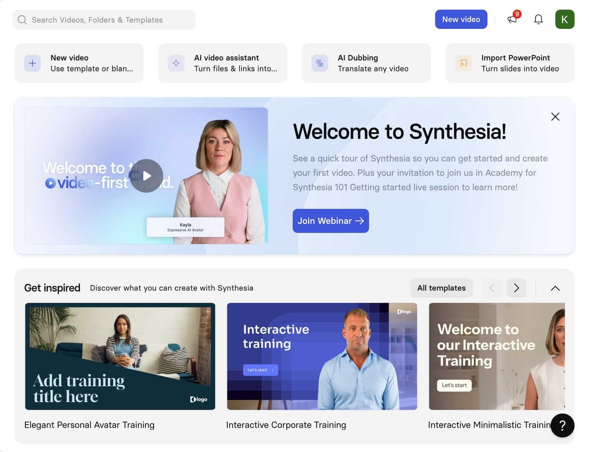 Synthesia Homepage