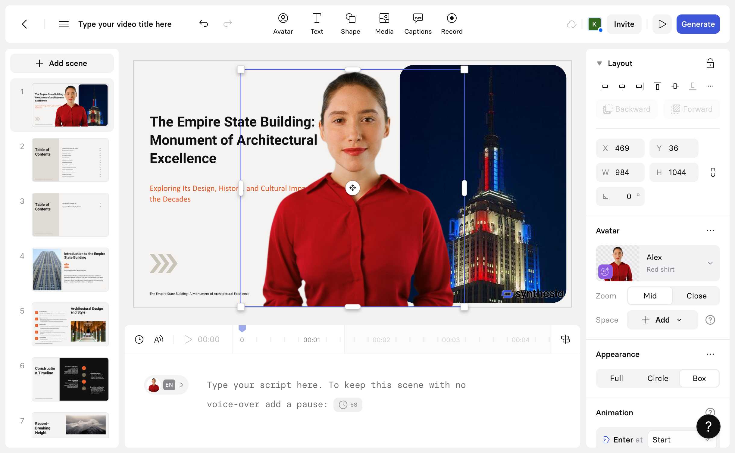 Synthesia Video Editor