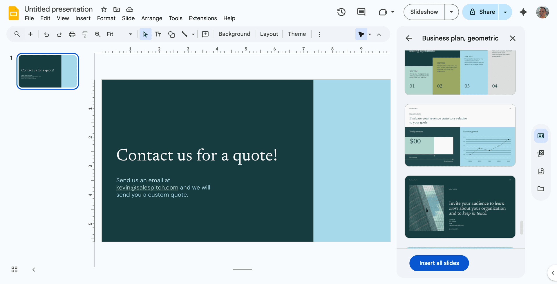 Example of a slide with a clear, compelling call-to-action that drives audience behavior
