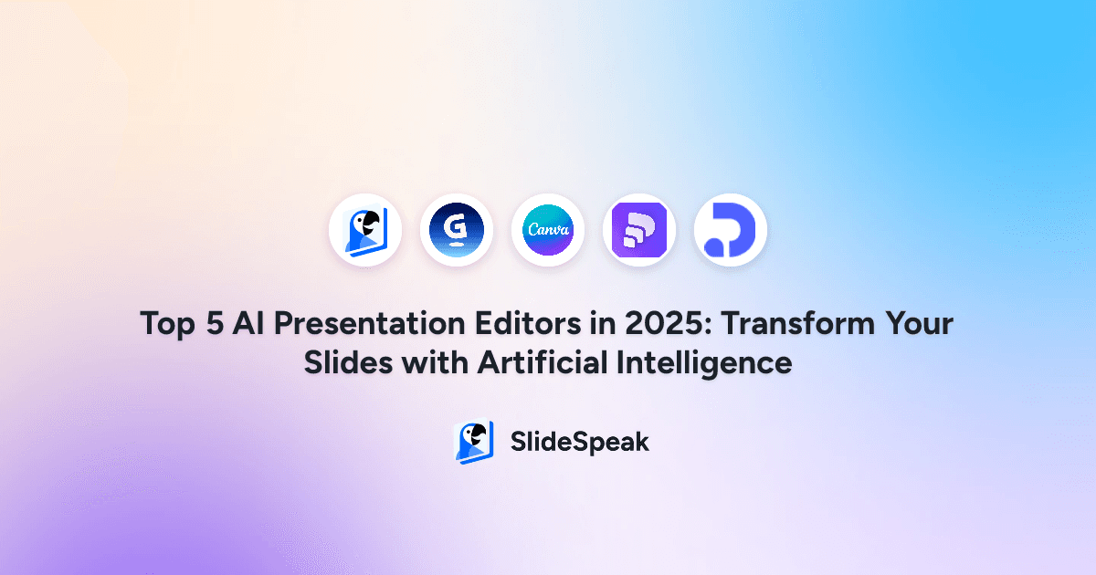Top 5 AI Presentation Editors in 2025: Transform Your Slides with Artificial Intelligence