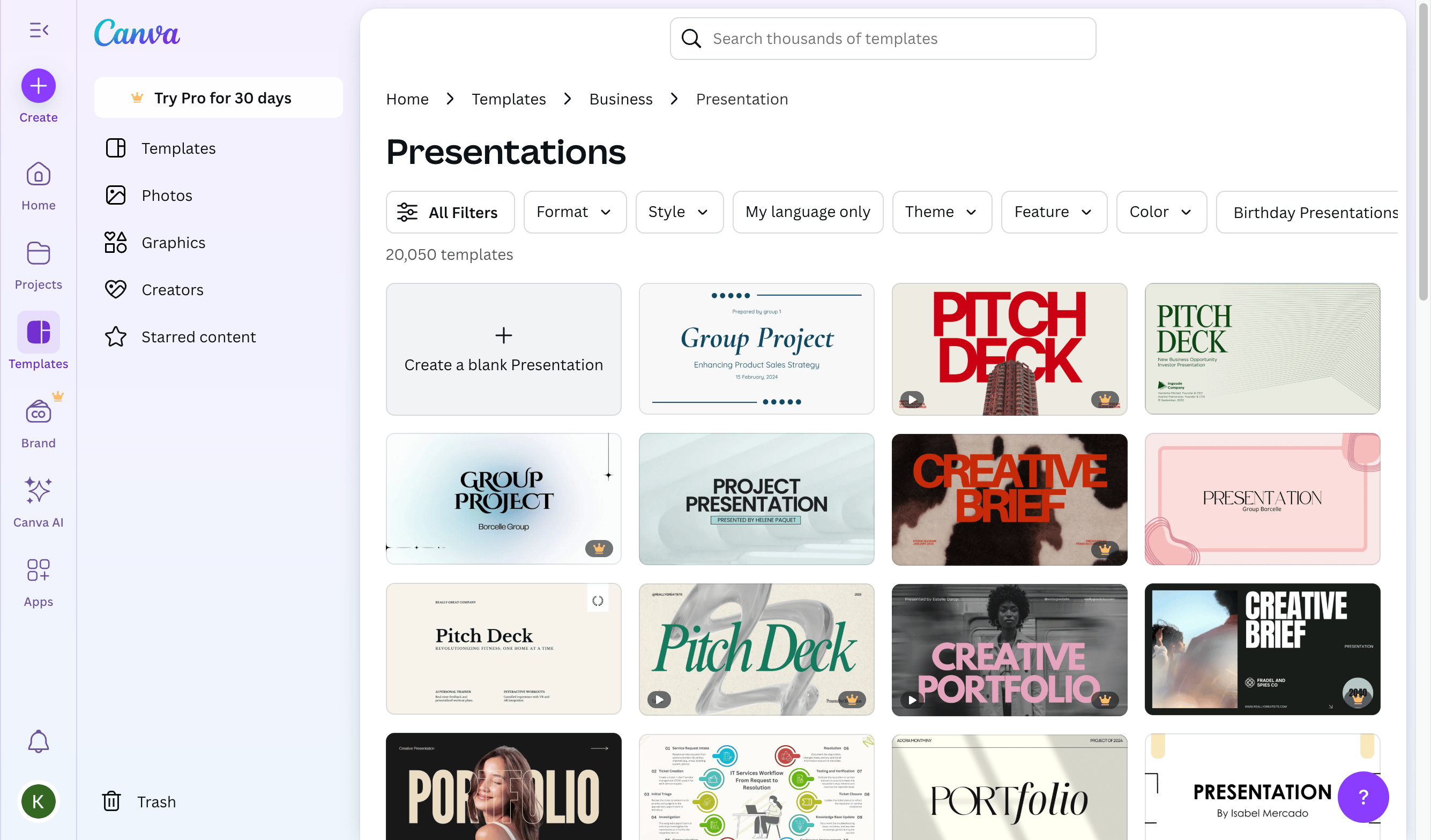 Canva templates