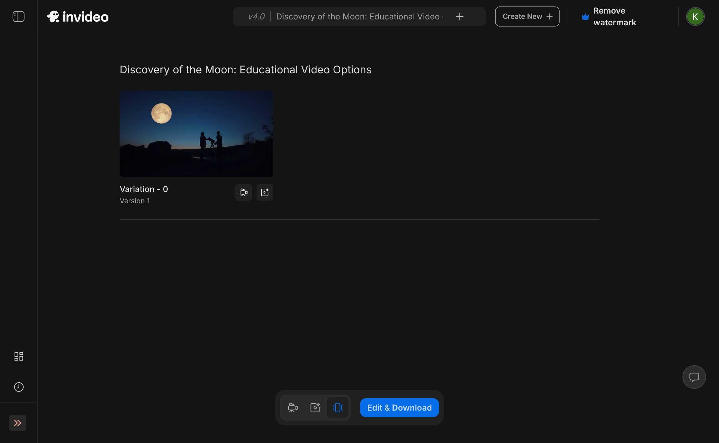 InVideo Gallery View