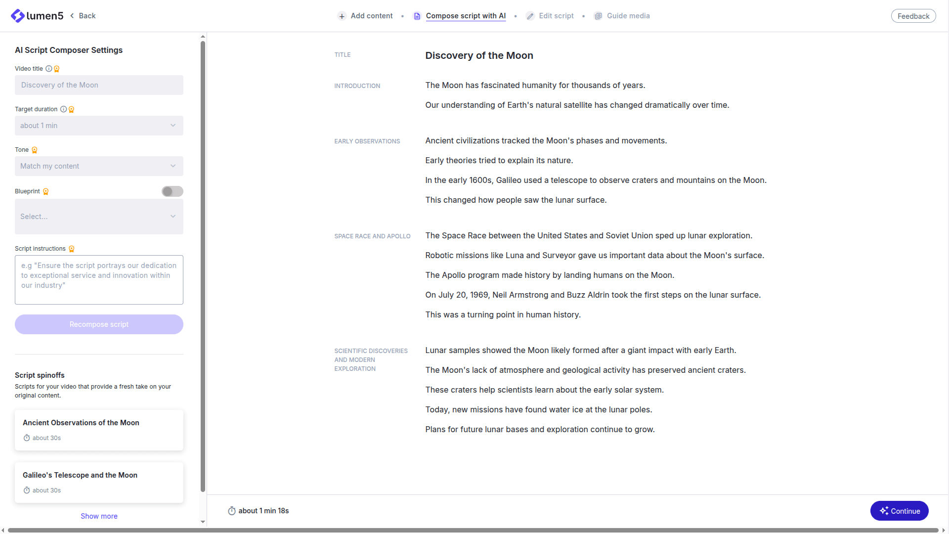 AI Script Generation