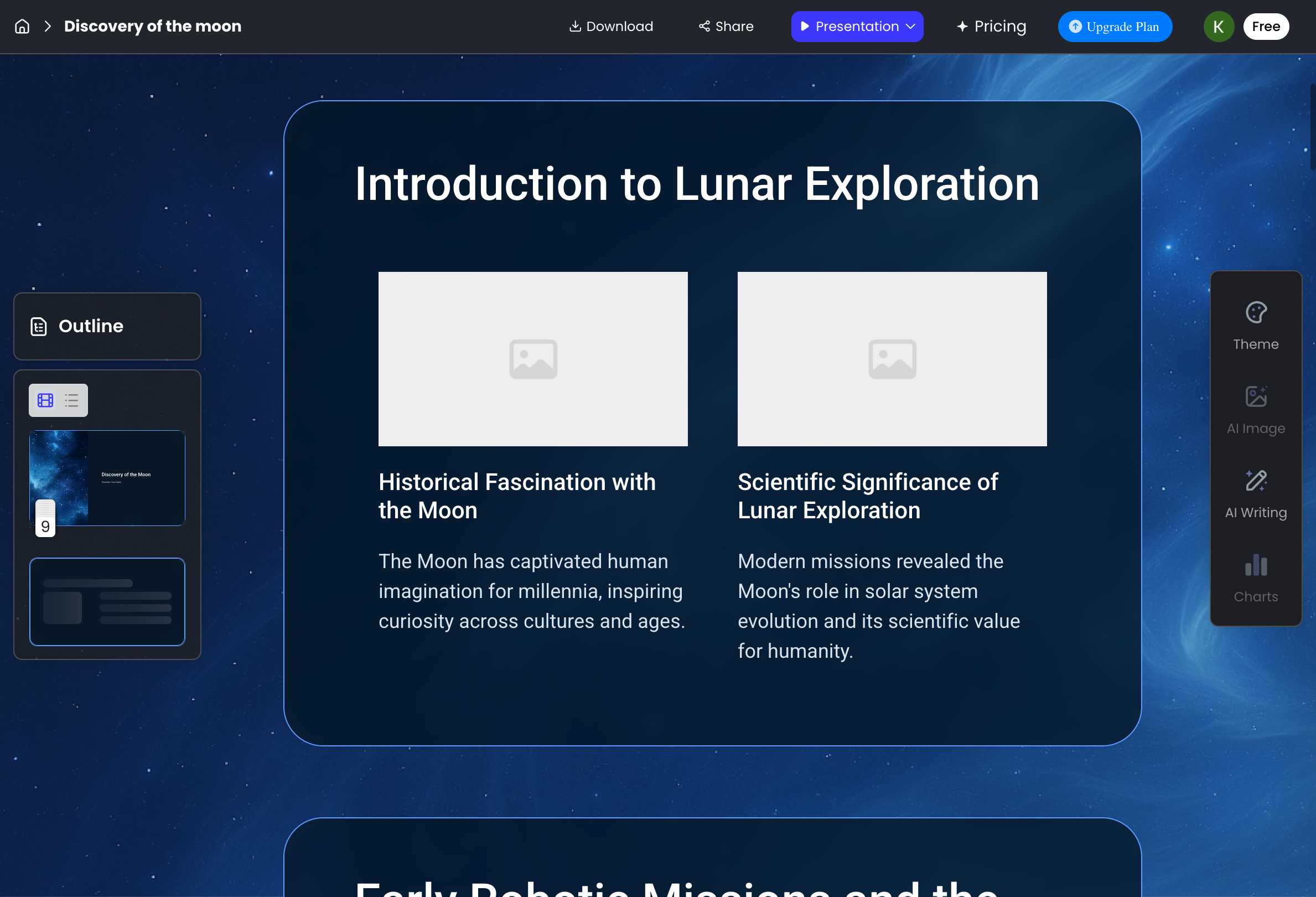 PopAi presentation editor