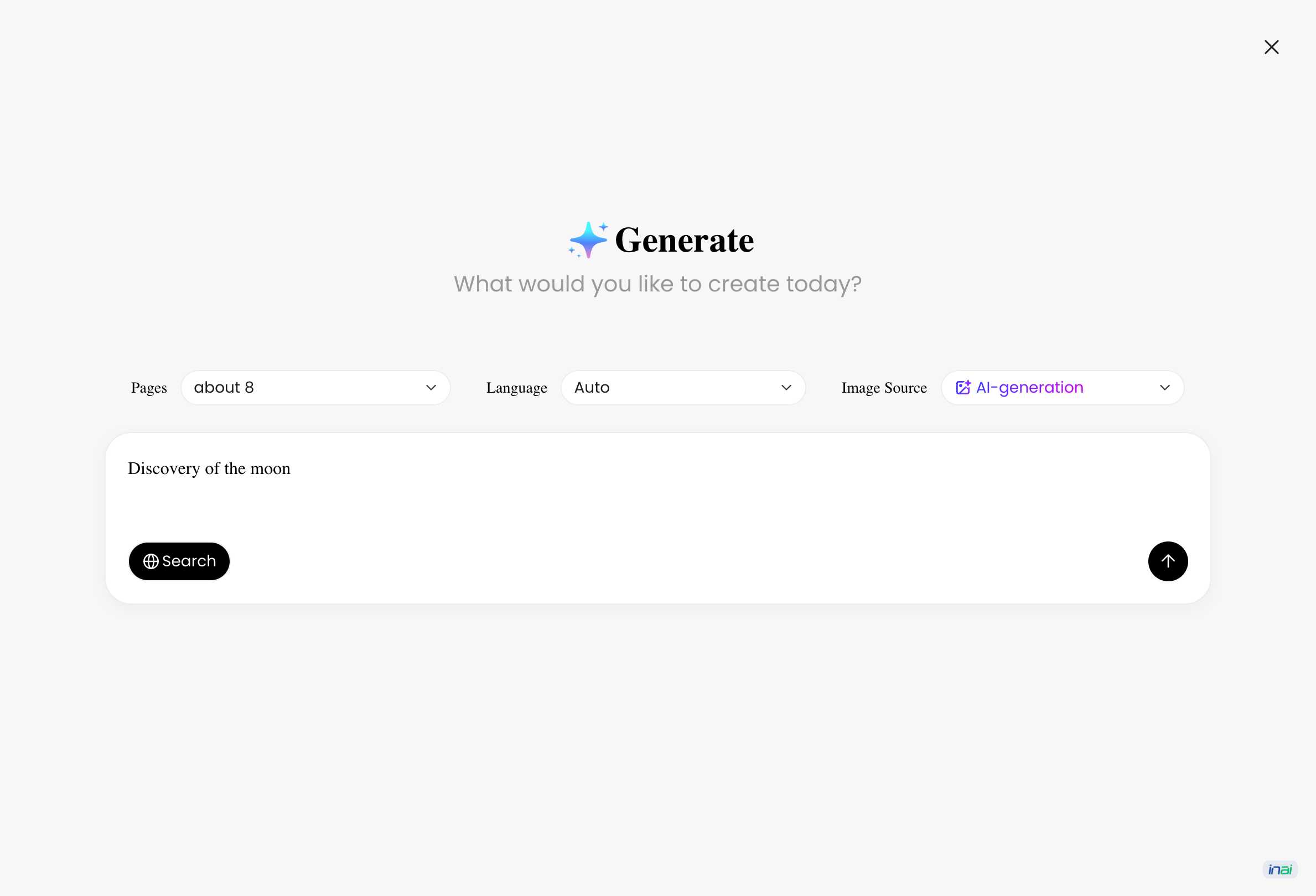PopAi create presentation options