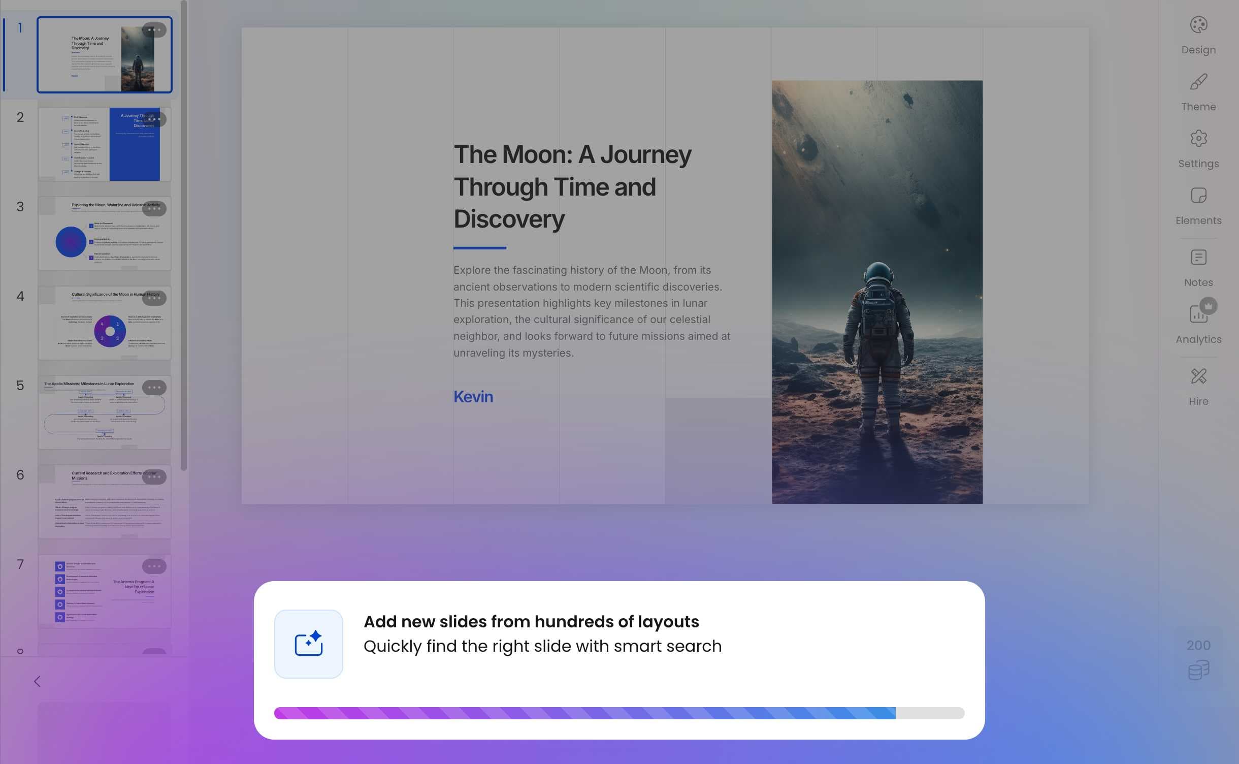Presentations.AI editor interface
