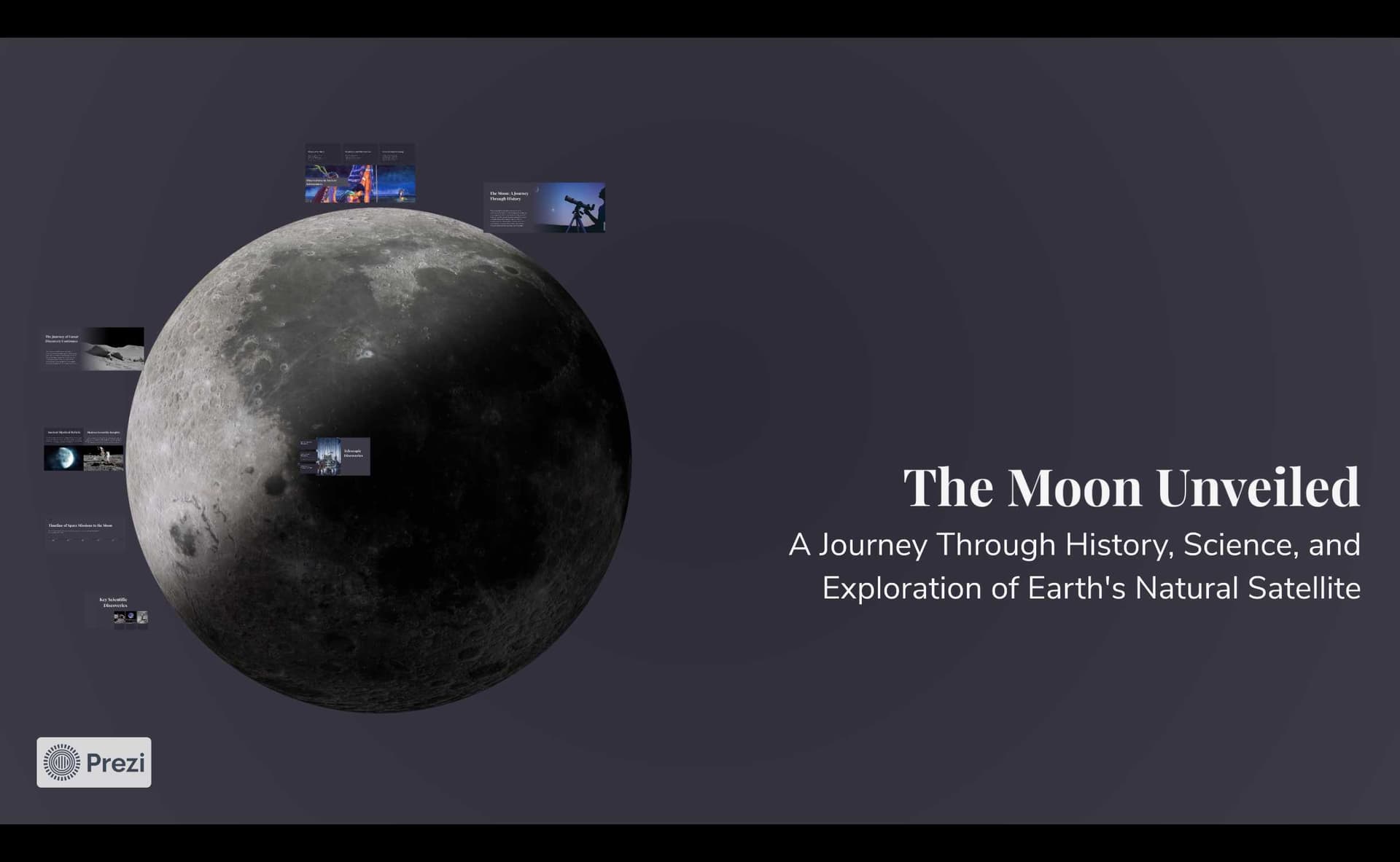 Example of Prezi presentation slide in action