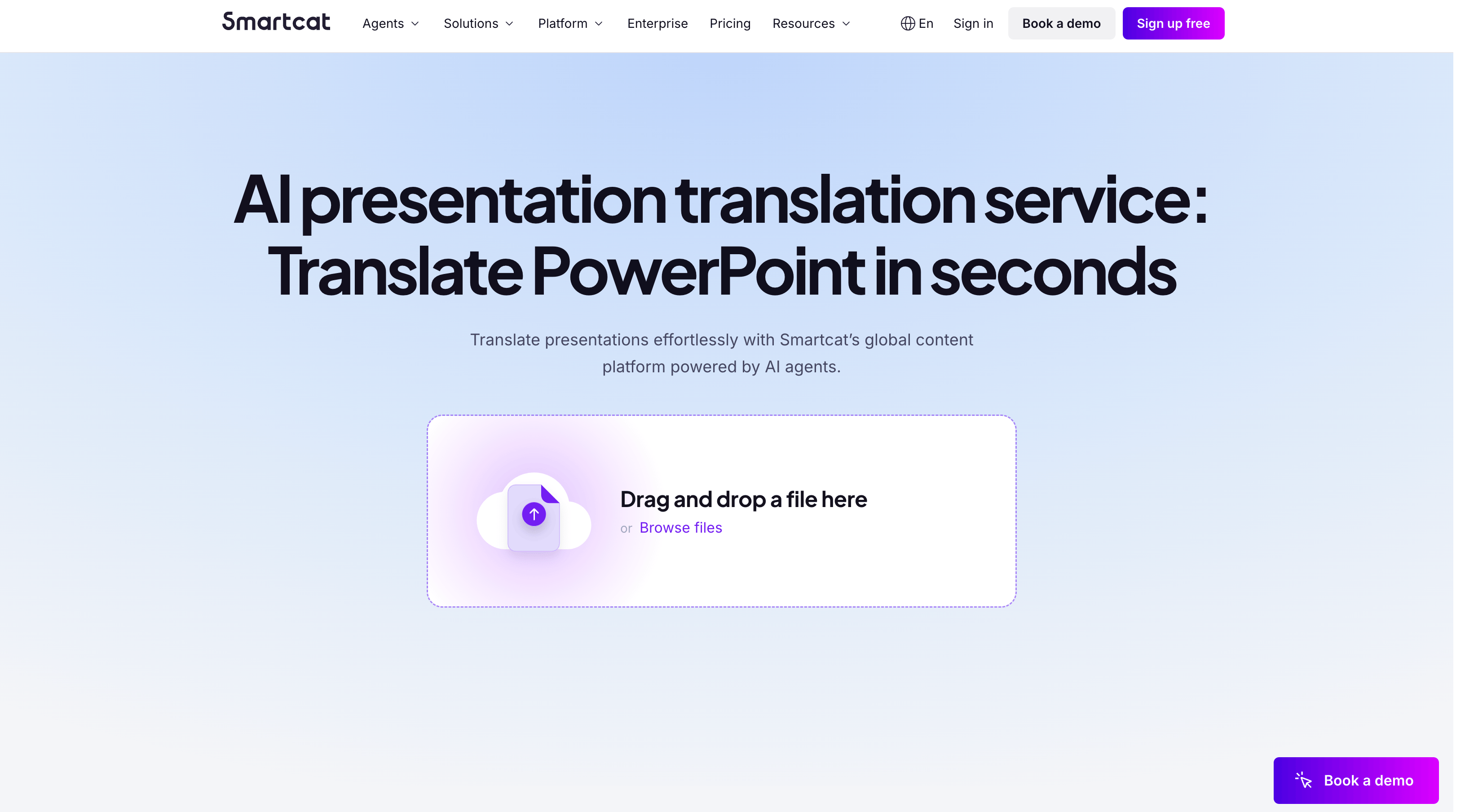 Smartcat AI PowerPoint Translator