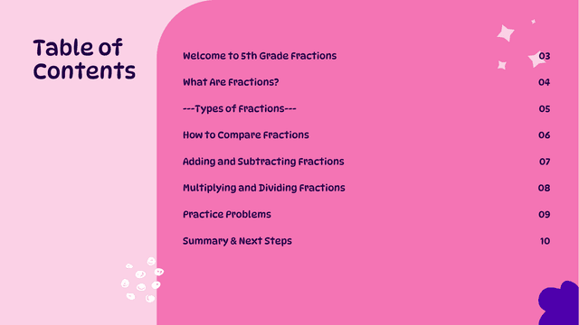 5th Grade Fractions: Intro & Practice template slide 2 preview