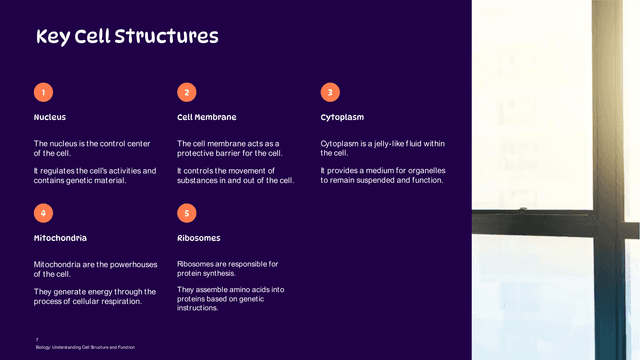 Biology: The Cell Structure (Grade 7) template slide 7 preview