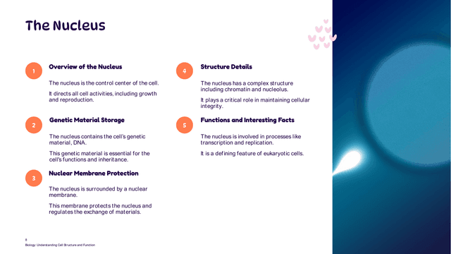 Biology: The Cell Structure (Grade 7) template slide 8 preview