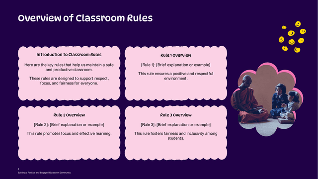 Classroom Rules & Expectations template slide 4 preview