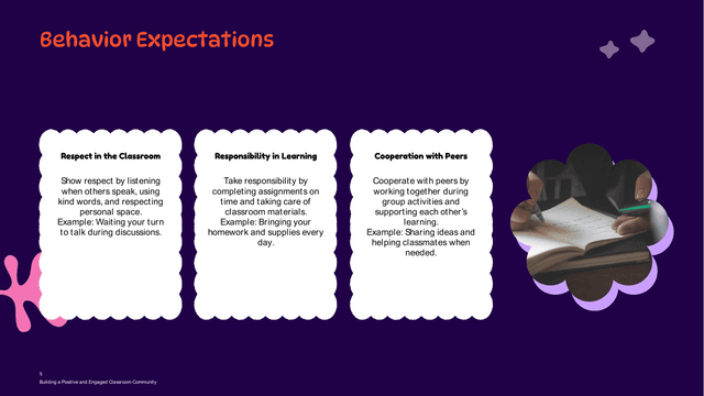 Classroom Rules & Expectations template slide 5 preview