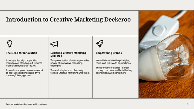 Creative Marketing Deckeroo template slide 3 preview