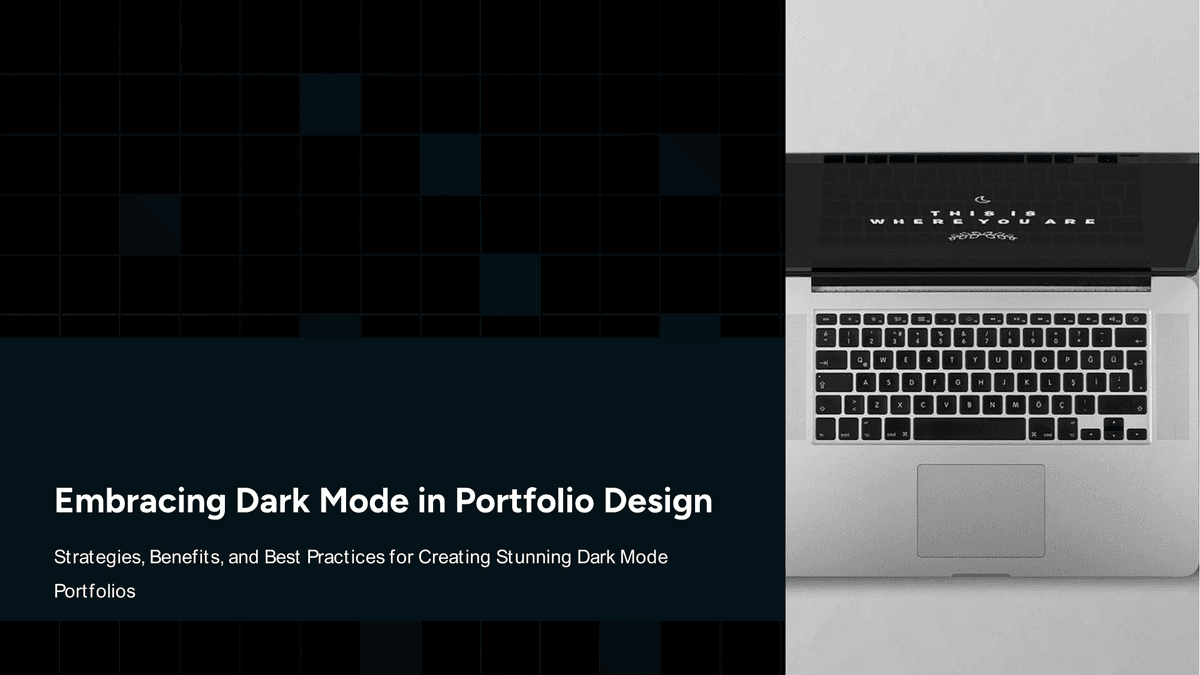 Dark Mode Portfolio PowerPoint Template Preview - Business Presentation Design