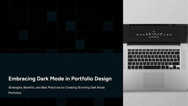 Dark Mode Portfolio template slide 1 preview