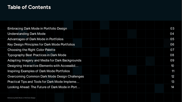 Dark Mode Portfolio template slide 2 preview