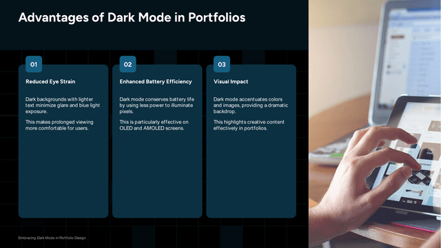 Dark Mode Portfolio template slide 5 preview