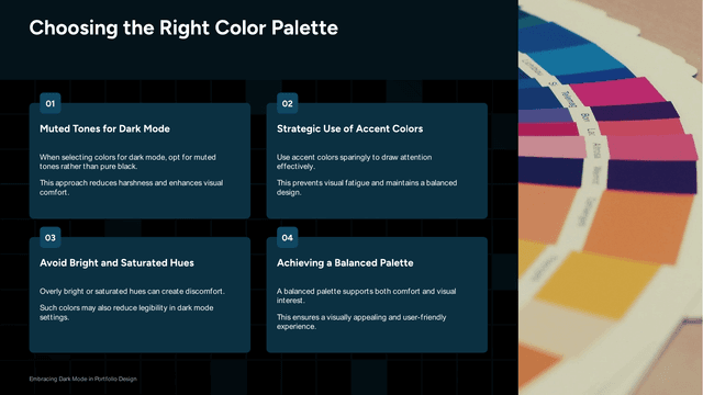Dark Mode Portfolio template slide 7 preview
