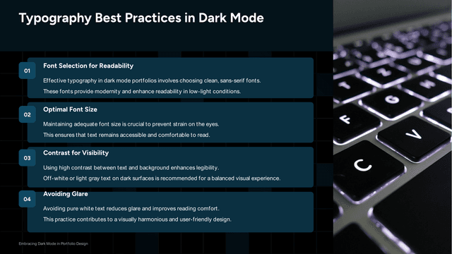 Dark Mode Portfolio template slide 8 preview