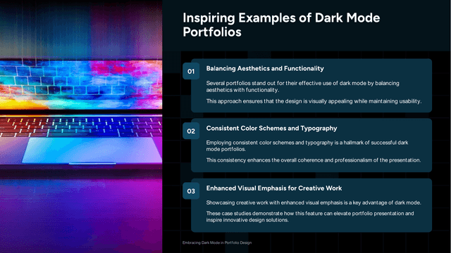 Dark Mode Portfolio template slide 11 preview