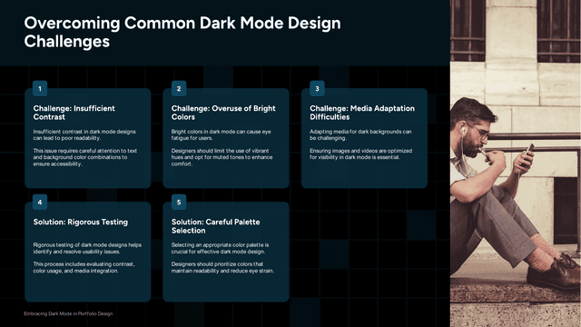 Dark Mode Portfolio template slide 12 preview