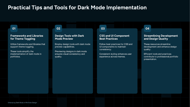 Dark Mode Portfolio template slide 13 preview