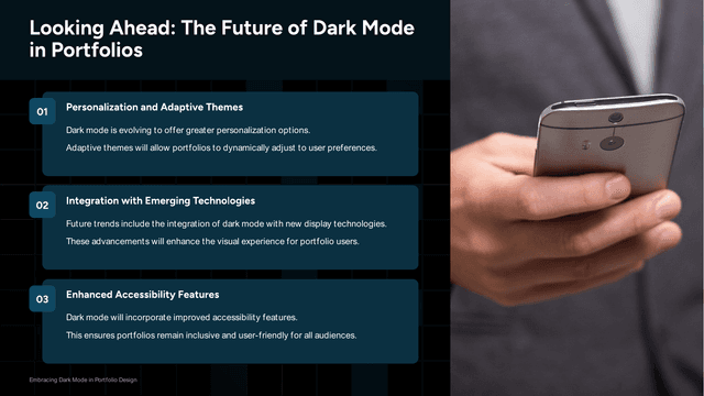 Dark Mode Portfolio template slide 14 preview