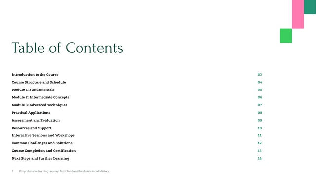 Educational Course Slides template slide 2 preview