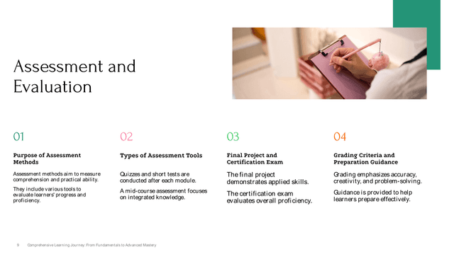 Educational Course Slides template slide 9 preview