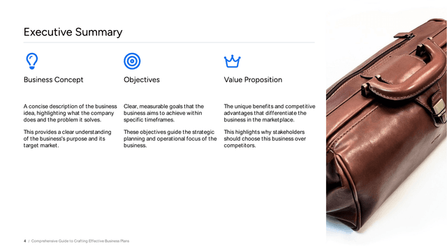 Modern Business Plan template slide 4 preview