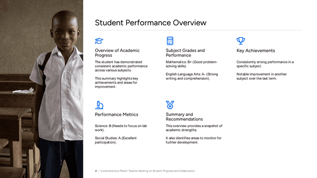Parent Teacher Meeting Summary template slide 4 preview