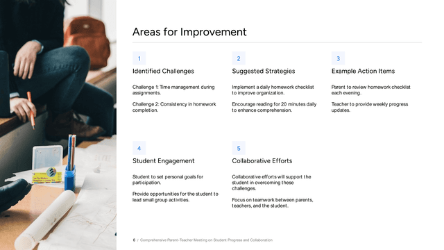 Parent Teacher Meeting Summary template slide 6 preview