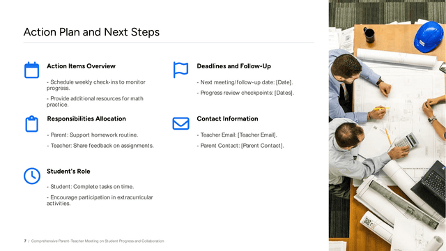 Parent Teacher Meeting Summary template slide 7 preview