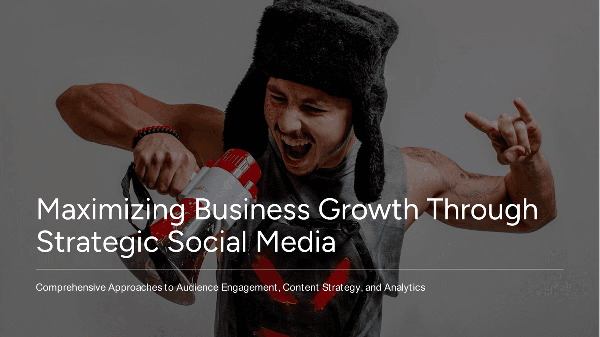 Social Media Strategy PowerPoint Template Preview - Marketing Presentation Design
