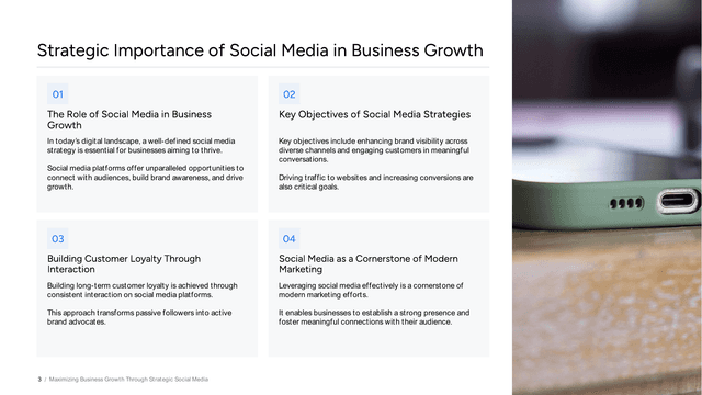 Social Media Strategy template slide 3 preview