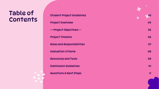 Student Project Guidelines template slide 2 preview