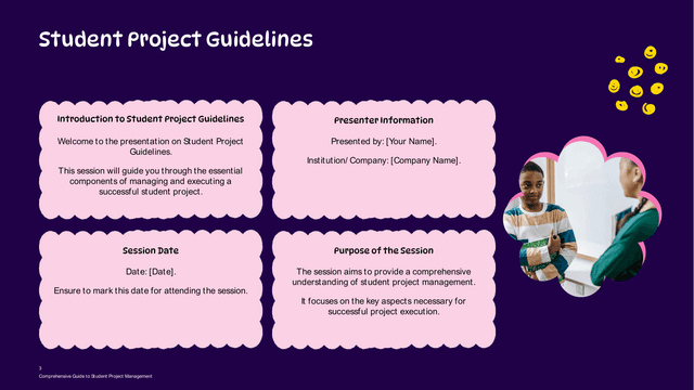 Student Project Guidelines template slide 3 preview