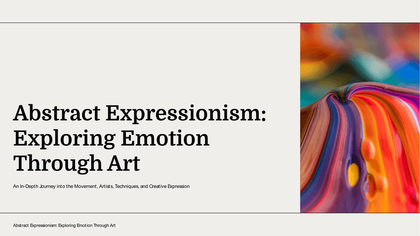 Art Class: Exploring Abstract Expressionism (High School)