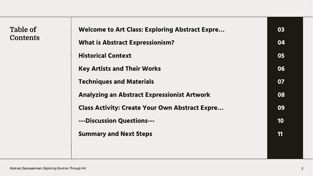 Art Class: Exploring Abstract Expressionism (High School) template slide 2 preview