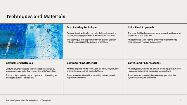 Art Class: Exploring Abstract Expressionism (High School) template slide 7 preview
