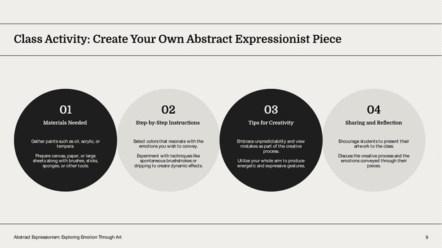 Art Class: Exploring Abstract Expressionism (High School) template slide 9 preview