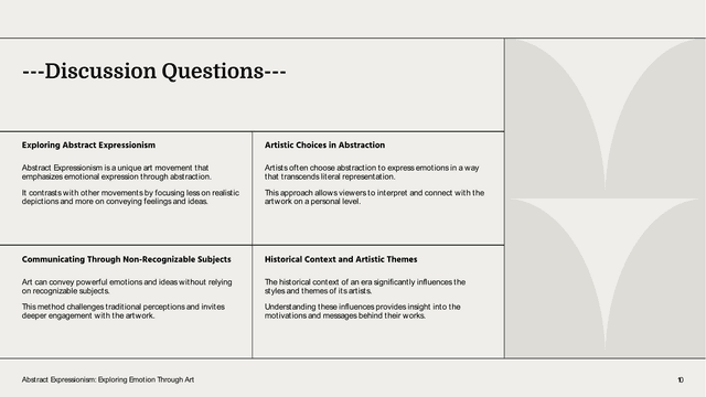 Art Class: Exploring Abstract Expressionism (High School) template slide 10 preview