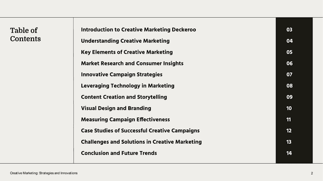 Creative Marketing Deckeroo template slide 2 preview