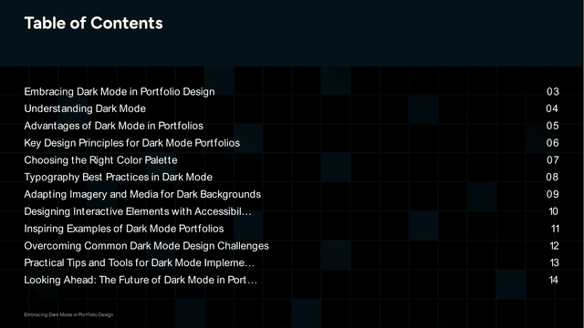 Dark Mode Portfolio template slide 2 preview