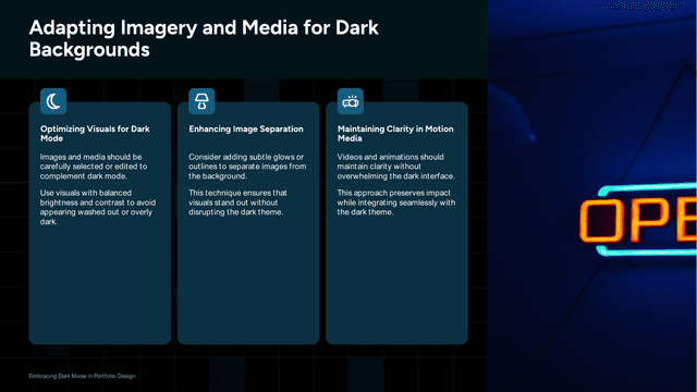 Dark Mode Portfolio template slide 9 preview